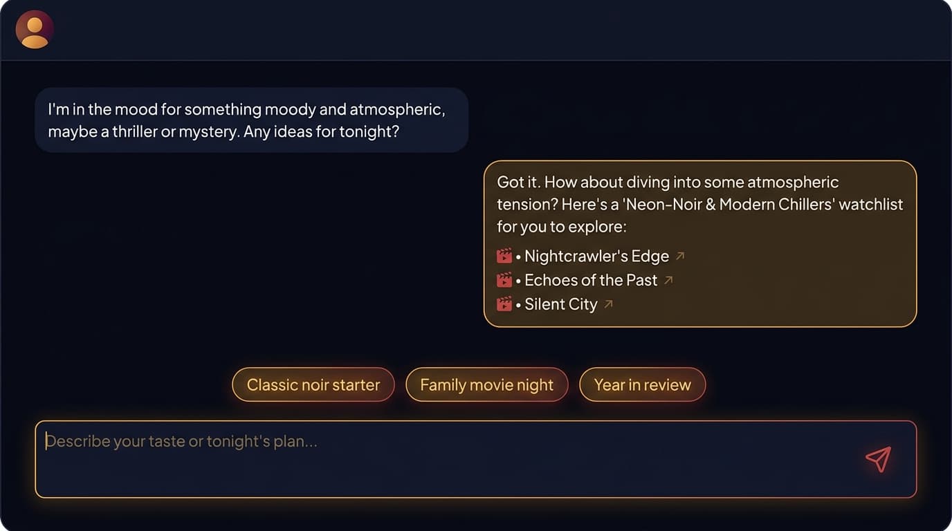 Reelist taste chat panel