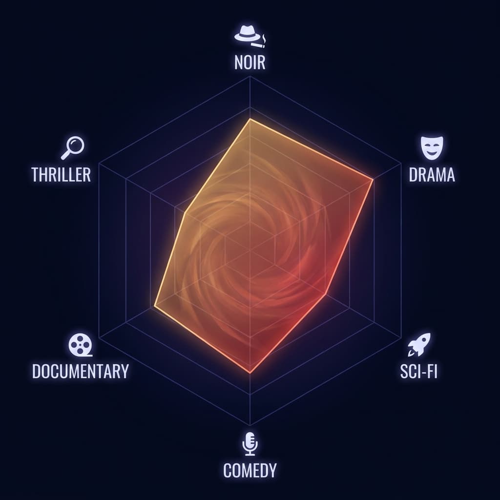 Genre taste radar — original data graphic